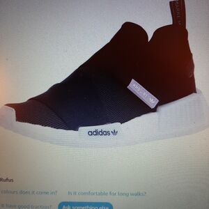 Adidas Black and White Slip-On Shoes